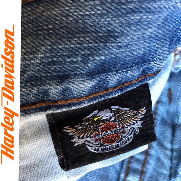 LBN Harley-Davidson Men’s VTG Jeans 36x30 Blue Denim Classic Straight Leg - Picture 7 of 11